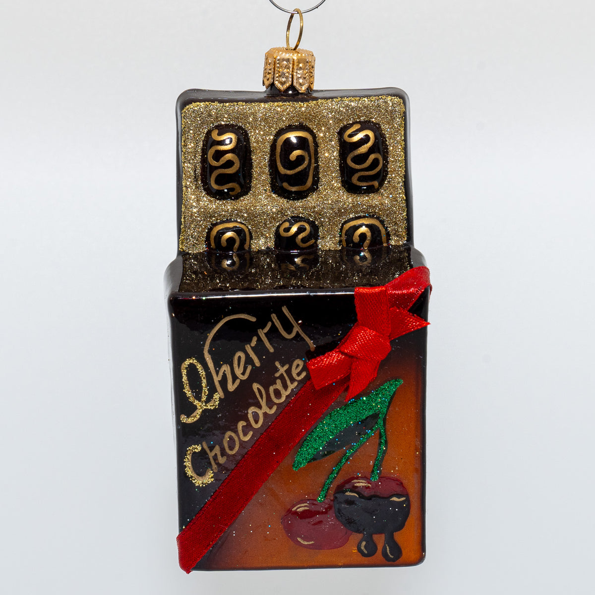 Chokolade-æske m. bånd