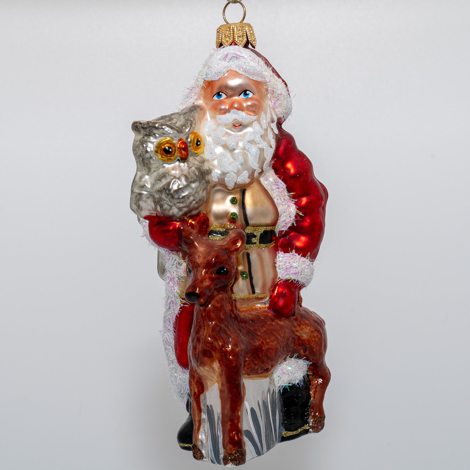 Julemand m. dådyr og ugle