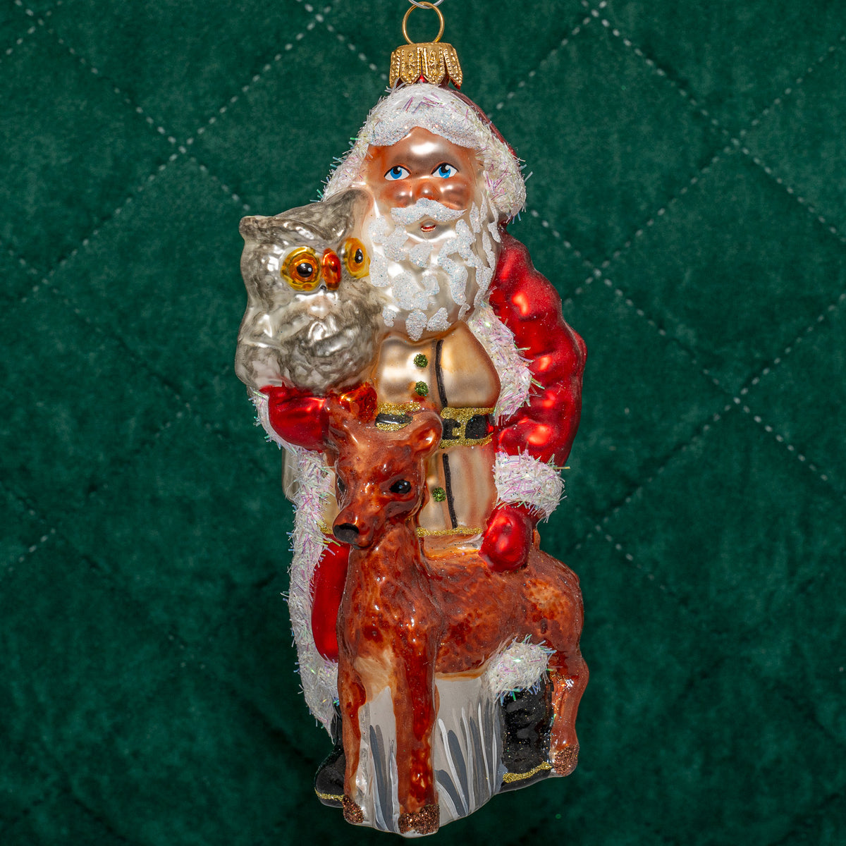 Julemand m. dådyr og ugle