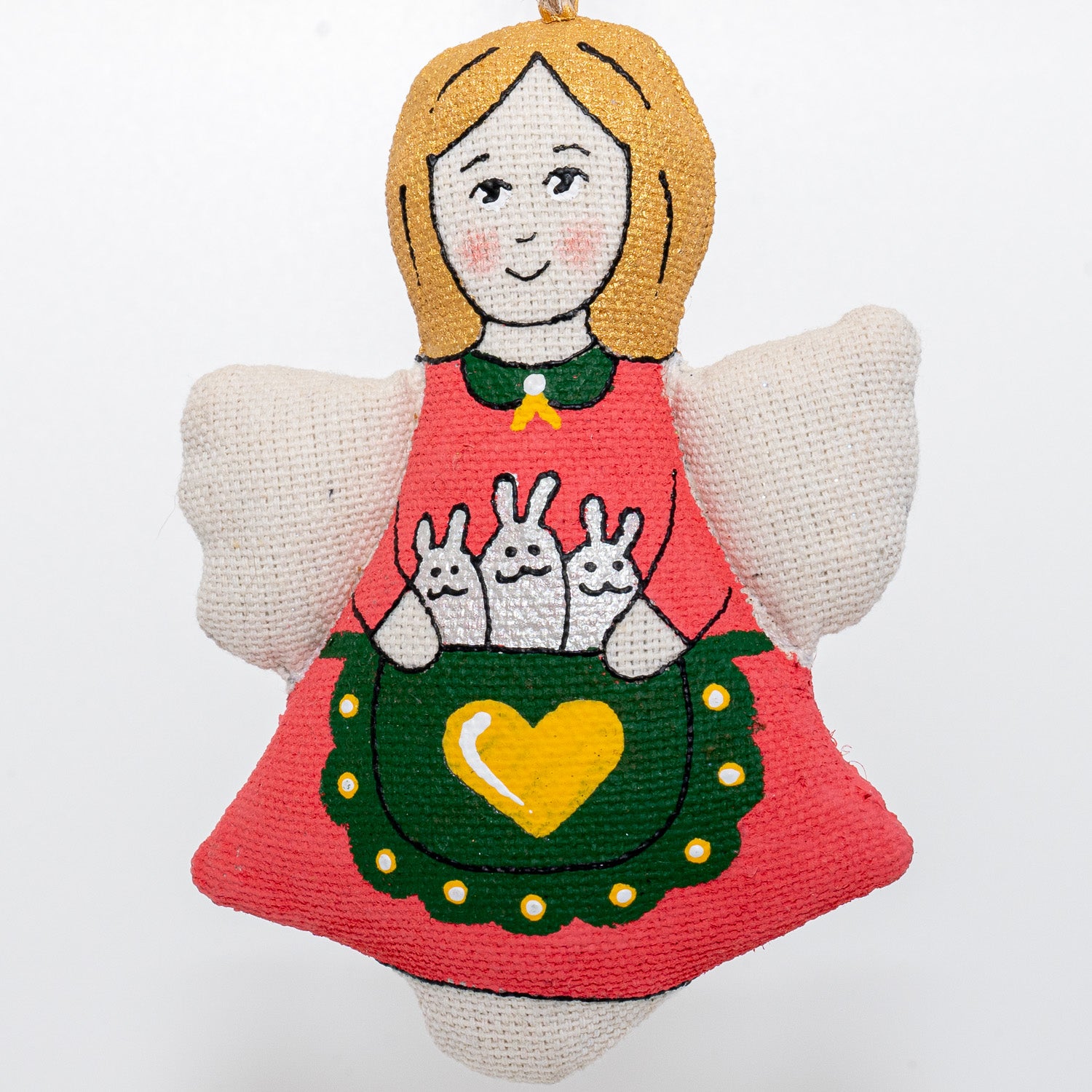 Engel m. harer i forklæde