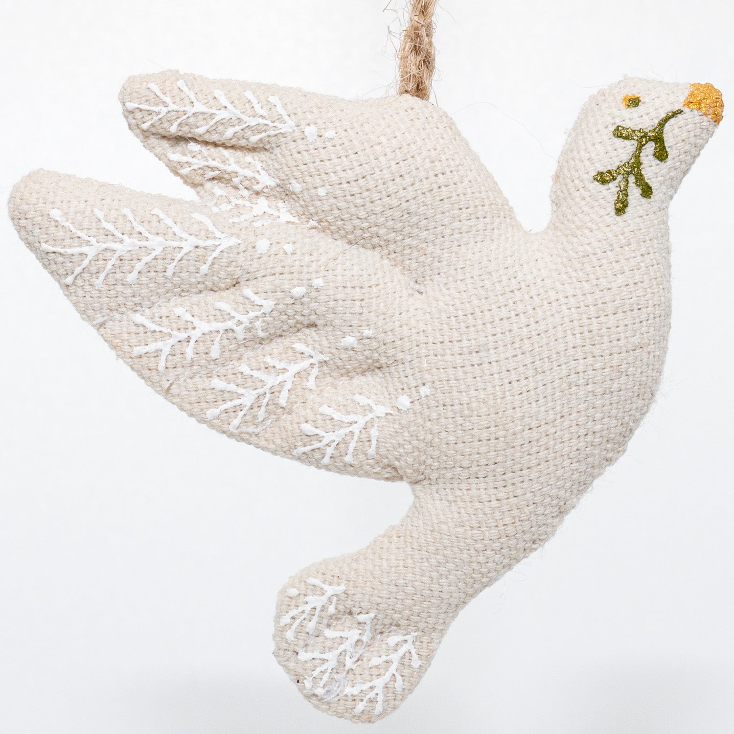 Fredsdue m. broderet kvist