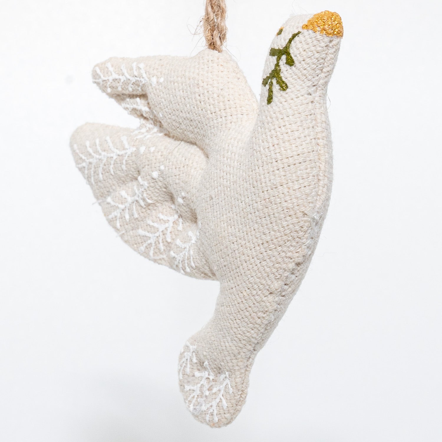 Fredsdue m. broderet kvist