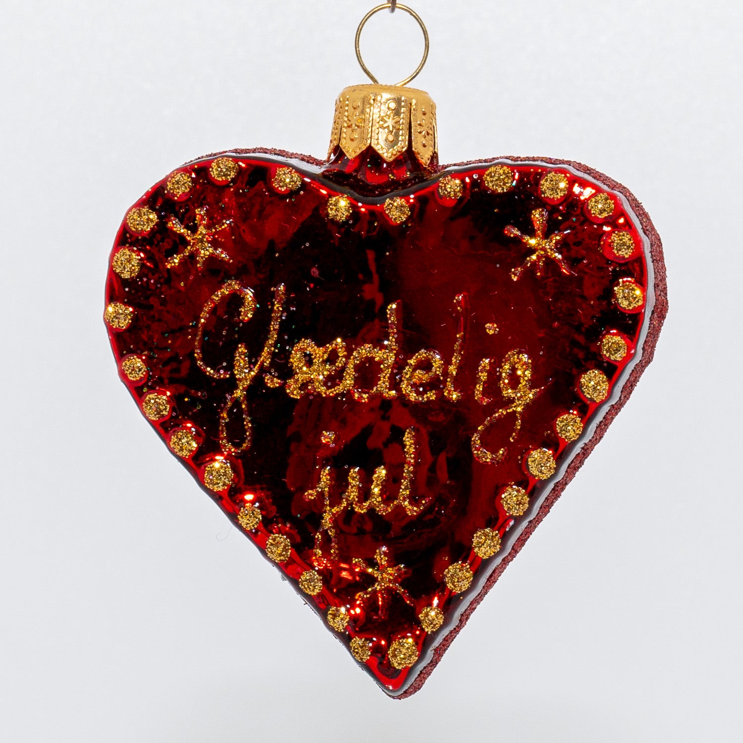 Hjerte m. "Glædelig jul"