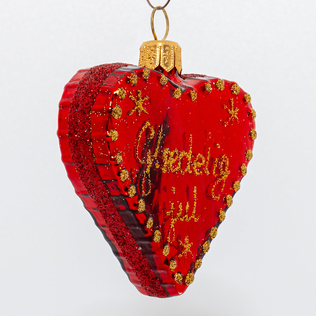 Hjerte m. "Glædelig jul"