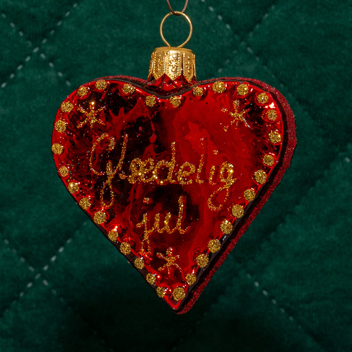 Hjerte m. "Glædelig jul"
