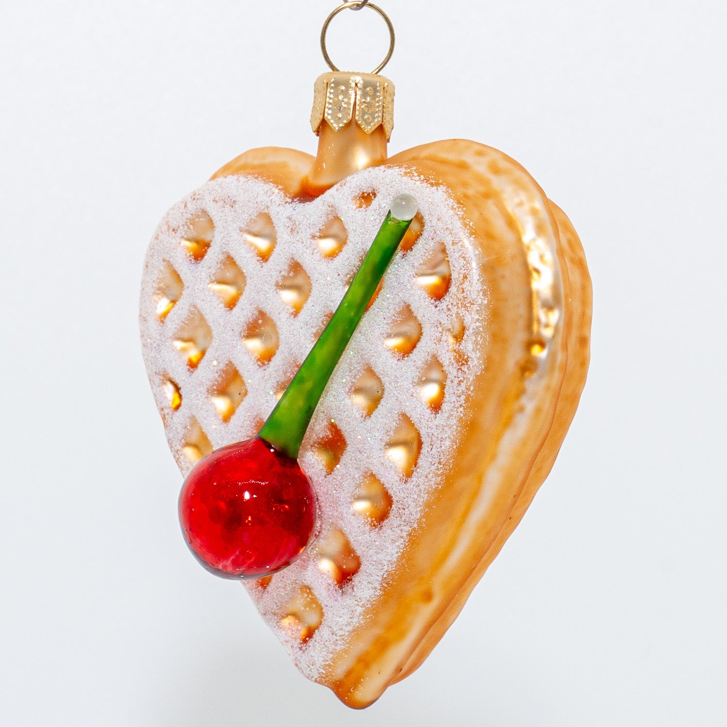 Vaffelhjerte m. kirsebær