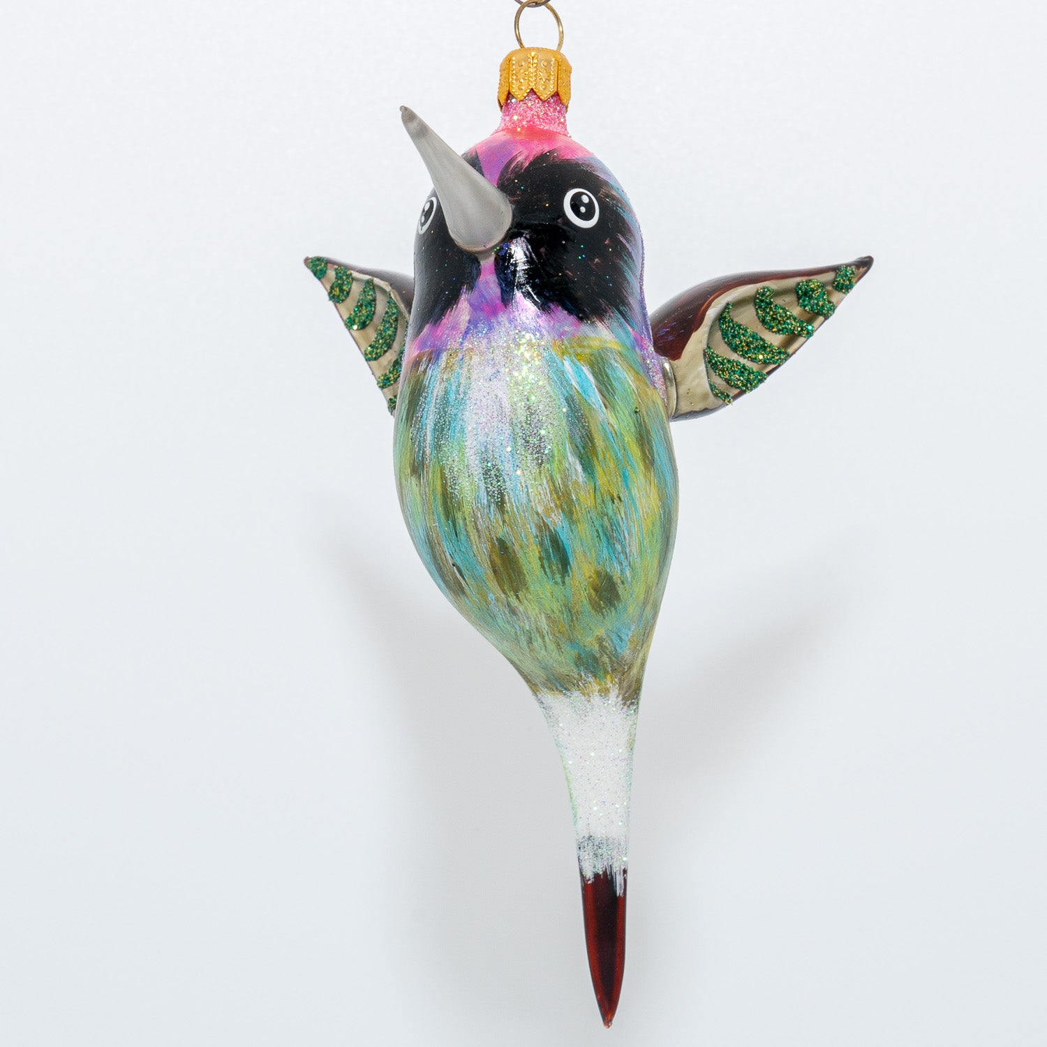 Stor fugl pink/grøn