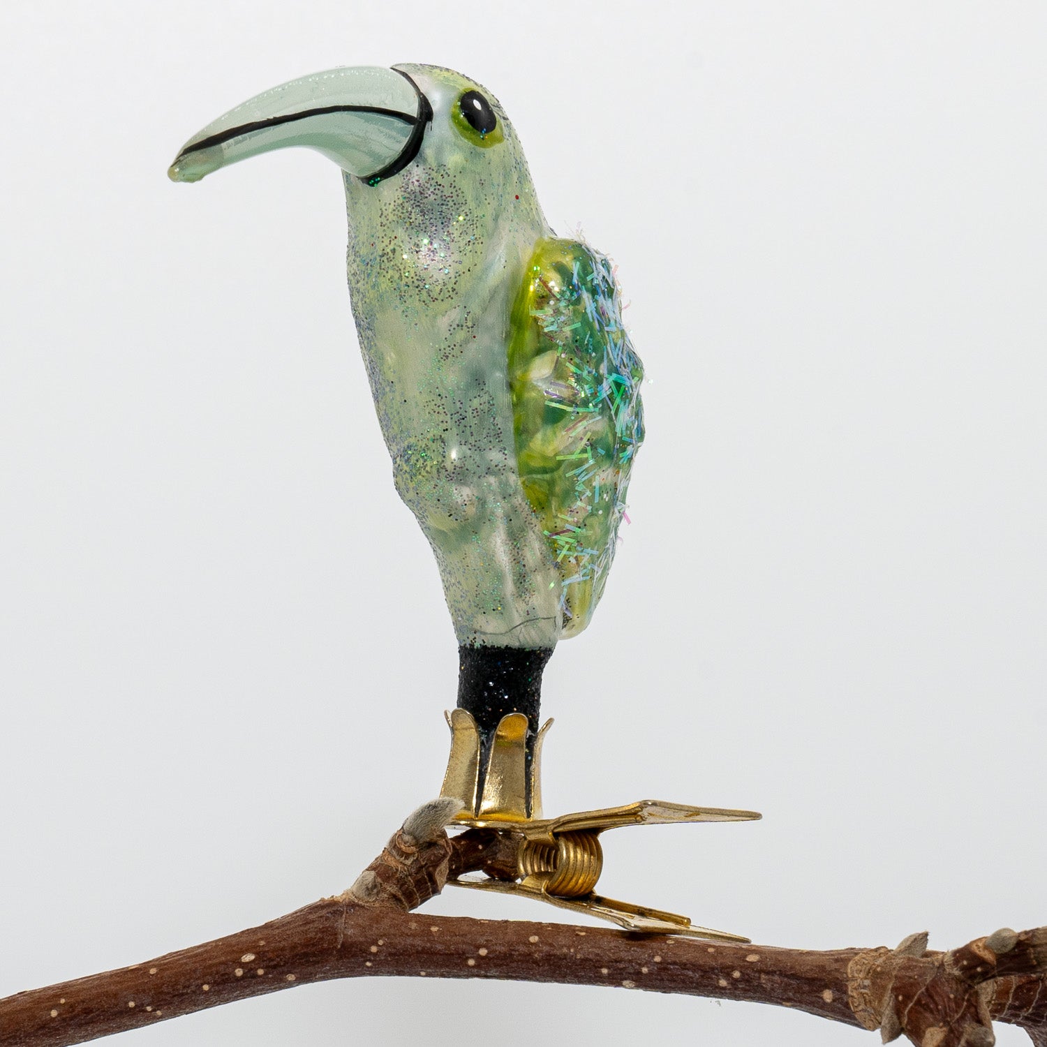 Langnæb fugl grøn, på klips